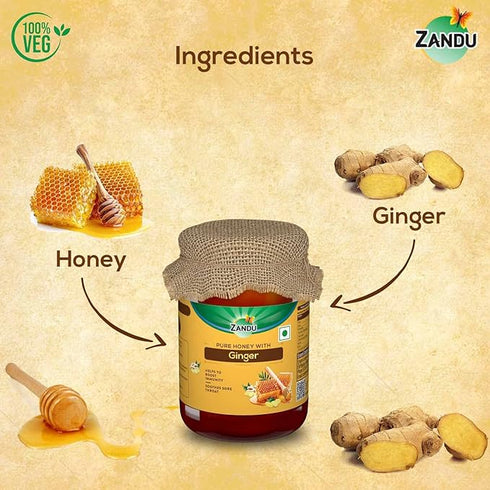 Zandu Pure Honey with Ginger